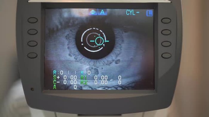 Eye Exam Machine Screen with Test Display, Medical Stock Footage ft ...