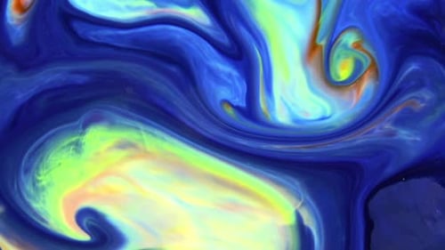Psychedelic Color Spreading Paint Swirling