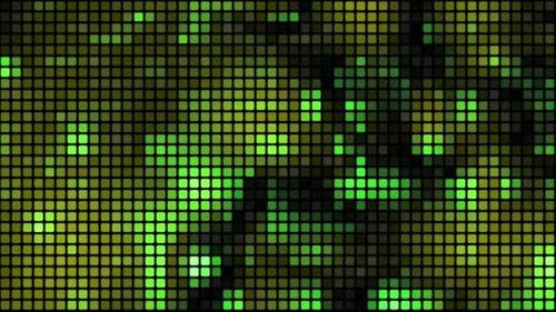 Abstract Green Digital Grid Seamless Loop Background
