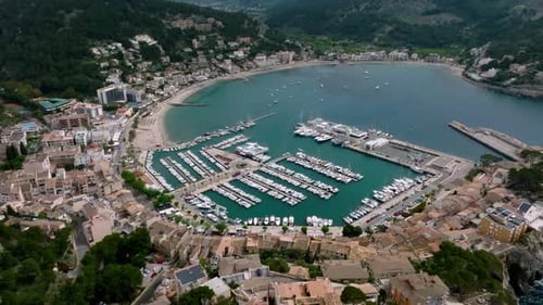 Wunderschöner Lufthafen von Port De Soller, Mallorca, Spanien
