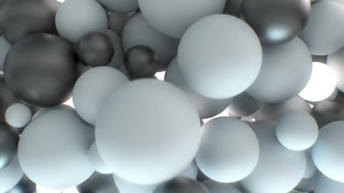 Dynamic Abstract Spheres Looping Background Animation