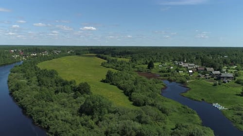 Aerial view of natural landscape