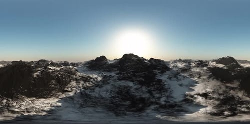 Aerial VR 360 Panorama der Berge