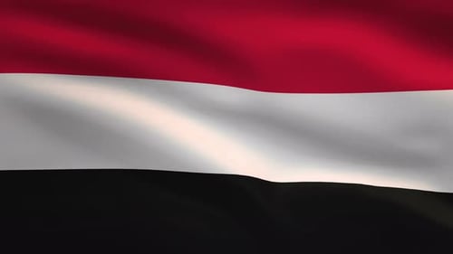 Yemen Flag Waving Animation