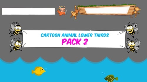 Playful Animated Animal Lower Thirds for Kids Videos