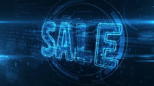 Promoção de compras oferece animação abstrata