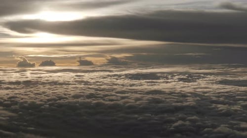 Aerial View of Clouds at Sunrise
