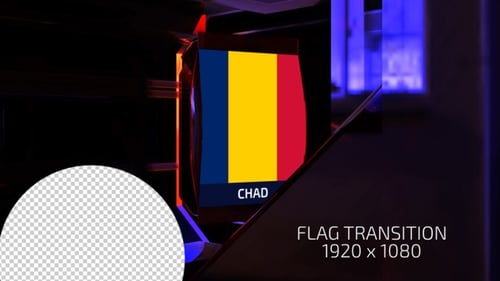Futuristic 3D Flag Reveal Element