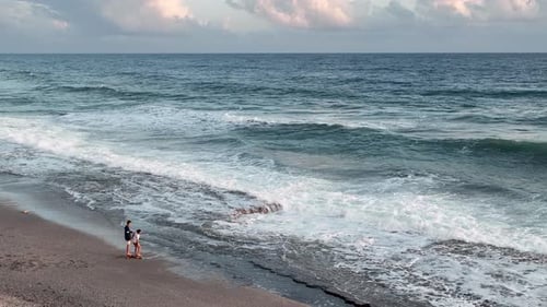 Background Textured Sea Storm aerial view 4 K