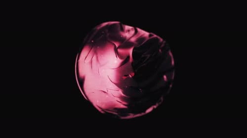 Flüssiger Flüssigkeits-Blob, Metaball-Morphing-Animation.