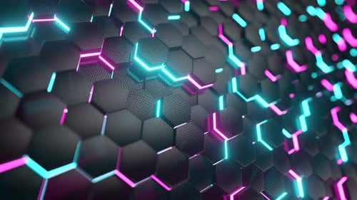 Abstrakte trendige Sci-Fi-Technologie