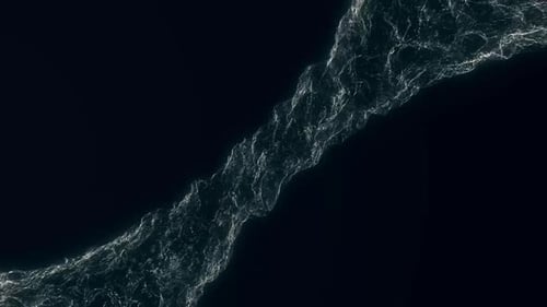 Soft water silk gentle flow and waving digital simulation
