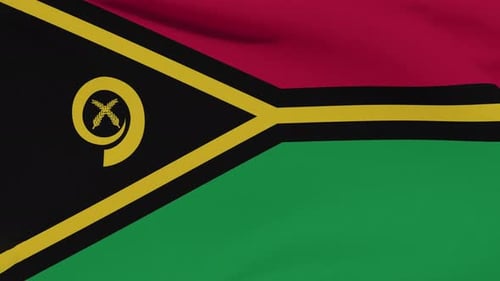 Vanuatu Flag Realistic Waving Loopable Animation