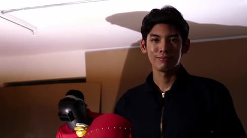 Portrait of young industrial technician in the factory.