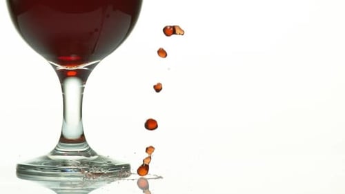 Elegant Red Wine Splashing in Slow Motion