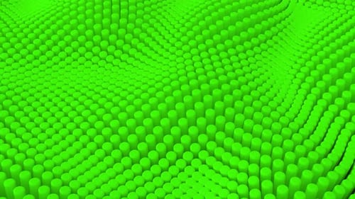 Abstract green background with cylinders