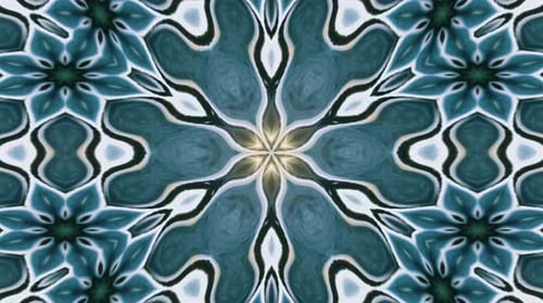 Seamless Loop of Abstract Fluid Kaleidoscope Pattern Morphing