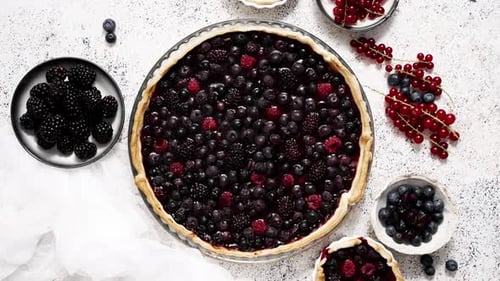 Sweet Delicious Homemade Forest Berry Tart