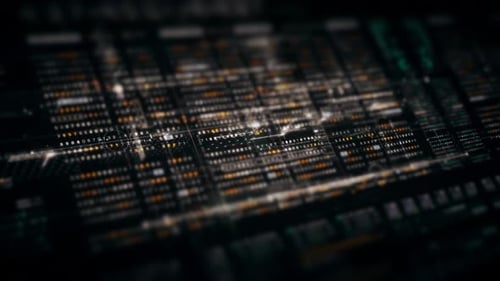 Fondo de HUD de simulación de datos de matriz futurista 01