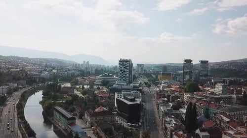 Aerial View Of Sarajevo City