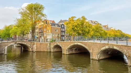 Amsterdam Evening at the Crossroads of Canals