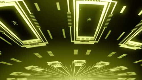 Radial Tech Circle Rays Gold 02