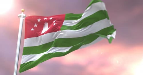 Realistic Waving Flag of Abkhazia Loop