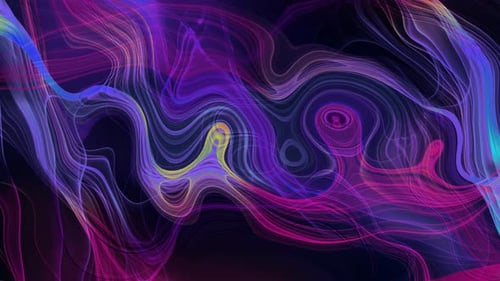 Dynamic Colorful Abstract Flowing Lines Background Loop