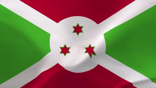 Seamless Waving Burundi National Flag Animation