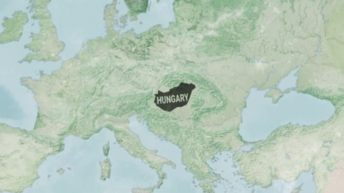 Global Map Zoom to Hungary Location Animation