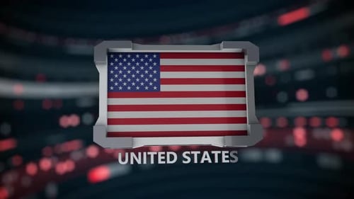 Sci Fi Futuristische Flagge der Vereinigten Staaten USA