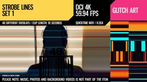 Digital Glitch Bar and Line Transitions