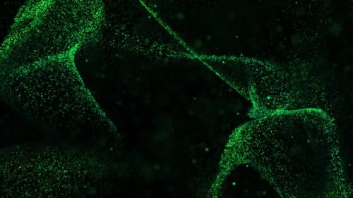 Green Dynamic Particles Background Loop
