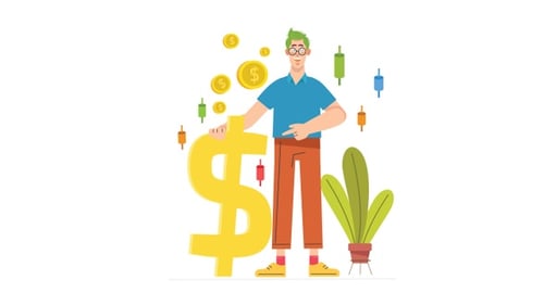 Dollar Sign And Businessman