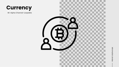Minimalist Animated Bitcoin Transaction Icon