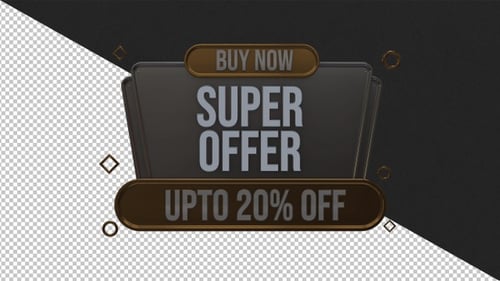 Animated 3D Super Offer Discount Label