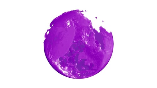 Dynamic Purple Liquid Sphere Formation