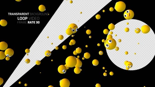 Floating 3D Emojis Seamless Background Loop