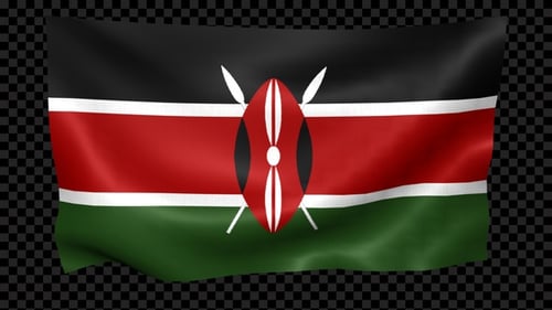 Waving Flag of Kenya Seamless Loop