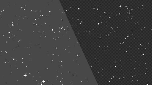 3D Animation of Night Sky Twinkling Stars | Alpha Channel
