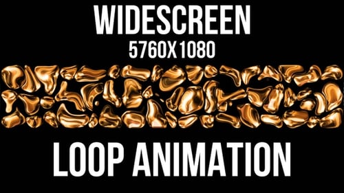 Abstract Liquid Gold Background Loop