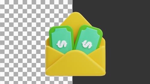 3D Animation of Effective Salary Mail Templates for Negotiation | Alpha Channel