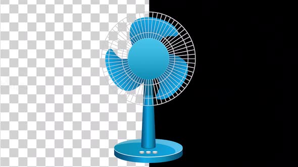 Rotating Blue Standing Fan Flat Design Animation, Backgrounds Motion ...