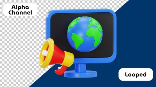 Global Awareness 3D Animation | Alpha Channel