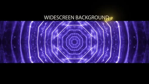 Abstract Geometric Neon Purple Light Tunnel Loop Background