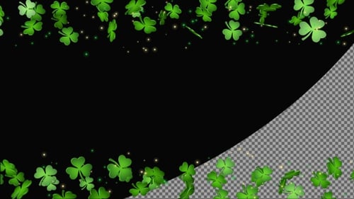 St. Patrick's Day frame with shamrocks