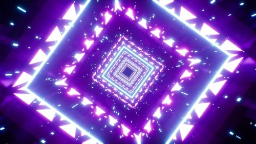 Geometric Square Lights Tunnel Vj Loop
