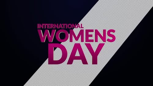 International Women's Day Glossy 3D Text Reveal
