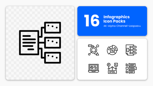 Animated Business Infographic Line Icons Pack
