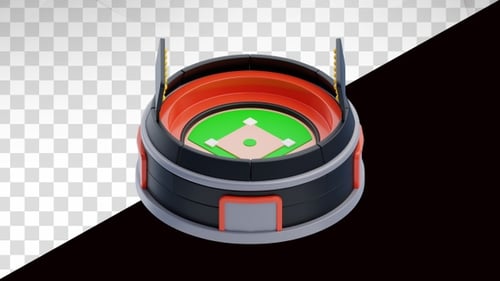 3D Animation of Baseball stadium